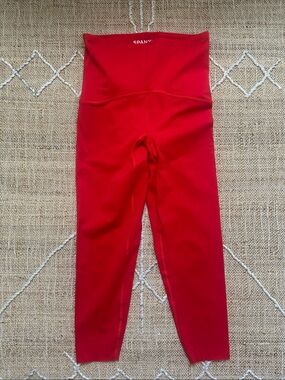 Spanx Booty Boost Leggings Red 7/8 Medium